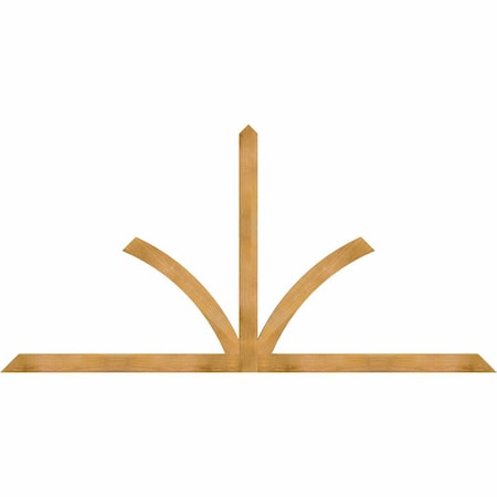 Ekena Millwork Richland Rough Sawn Timber Gable Bracket, Western Red Cedar, 108"W x 54"H x 2"D x 4"F, 12/12 Pitch GBW108X54X0204RIC00RWR